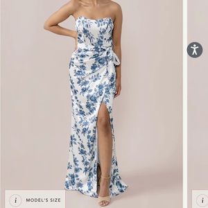 Amara Satin Floral Print Dress- BRAND NEW NEVER WORN